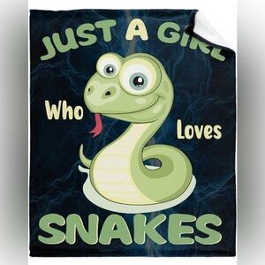 Super Soft Just a Girl Who Loves Snakes 🐍 Blanket 60x50